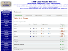 Tablet Screenshot of 1001-last-minute-reise.de